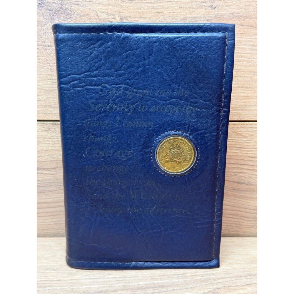 Alcoholics Anonymous Fourth Edition 4th 2001 w/ Leather Serenity Prayer Cover